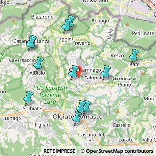Mappa Via Campagna, 22020 Faloppio CO, Italia (2.375)
