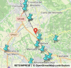 Mappa Via Lauretana, 31044 Montebelluna TV, Italia (2.48917)