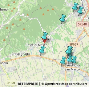 Mappa Via Motte, 31010 Maser TV, Italia (2.36455)