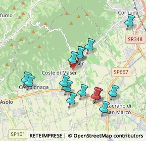 Mappa Via Motte, 31010 Maser TV, Italia (1.808)