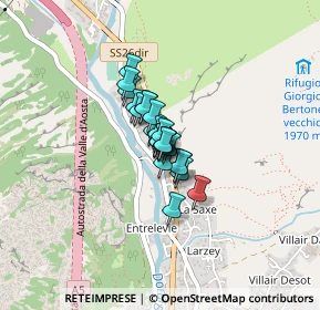 Mappa Strada Larzey - Entrèves, 11022 Courmayeur AO, Italia (0.156)