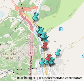 Mappa Strada Larzey - Entrèves, 11022 Courmayeur AO, Italia (0.6365)