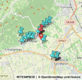 Mappa Via Caldretta, 31010 Maser TV, Italia (1.3725)