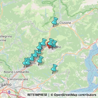 Mappa Via Campone, 24025 Gandino BG, Italia (5.96083)