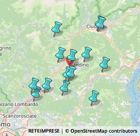 Mappa Via Campone, 24024 Gandino BG, Italia (6.62143)
