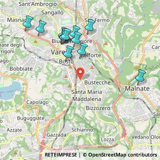 Mappa Via Giuseppe Giacosa, 21100 Varese VA, Italia (2.2775)