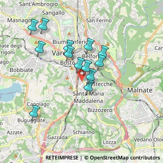 Mappa Via Giuseppe Giacosa, 21100 Varese VA, Italia (1.65077)