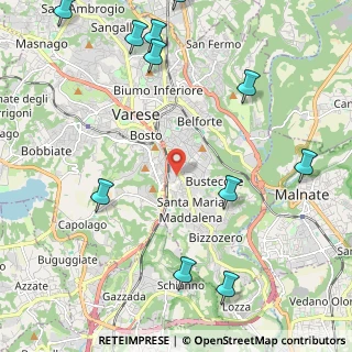 Mappa Via Giuseppe Giacosa, 21100 Varese VA, Italia (2.93455)