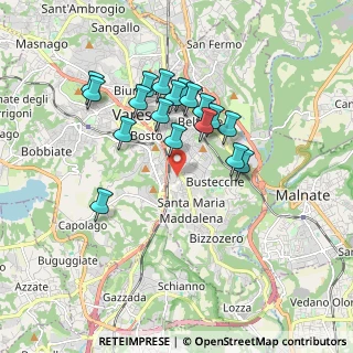 Mappa Via Giuseppe Giacosa, 21100 Varese VA, Italia (1.57278)