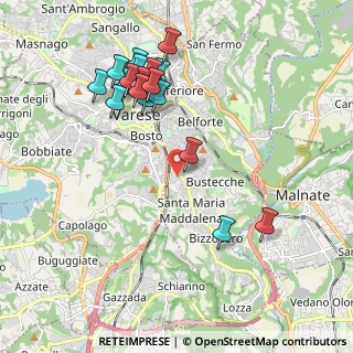 Mappa Via Giuseppe Giacosa, 21100 Varese VA, Italia (2.0725)