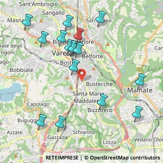 Mappa Via Giuseppe Giacosa, 21100 Varese VA, Italia (2.3325)