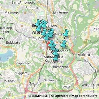 Mappa Via Giuseppe Giacosa, 21100 Varese VA, Italia (1.126)