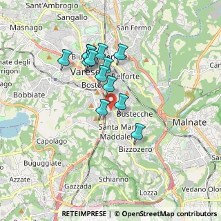 Mappa Via Giuseppe Giacosa, 21100 Varese VA, Italia (1.44077)
