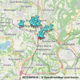Mappa Via Giuseppe Giacosa, 21100 Varese VA, Italia (1.38929)