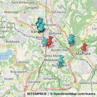 Mappa Via Giuseppe Giacosa, 21100 Varese VA, Italia (1.762)