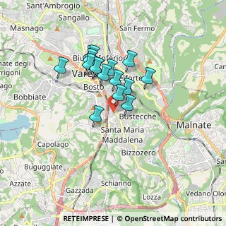 Mappa Via Giuseppe Giacosa, 21100 Varese VA, Italia (1.33438)