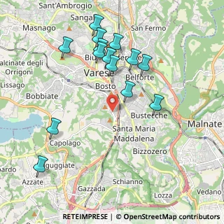 Mappa Viale Europa, 21100 Varese VA, Italia (2.08714)