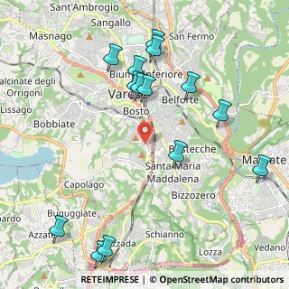 Mappa Viale Europa, 21100 Varese VA, Italia (2.37571)