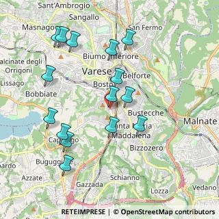 Mappa Viale Europa, 21100 Varese VA, Italia (2.03467)