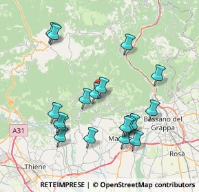Mappa 36062 Lusiana Conco VI, Italia (7.74222)