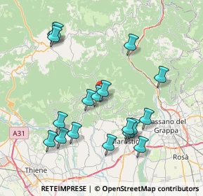 Mappa 36062 Lusiana Conco VI, Italia (8.01778)
