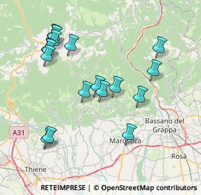 Mappa 36062 Lusiana Conco VI, Italia (7.80294)