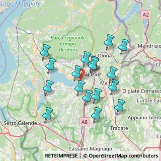 Mappa Via Lungolago Schiranna, 21100 Varese VA, Italia (6.37722)