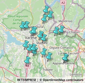 Mappa Via Emilio Macazzola, 21046 Malnate VA, Italia (6.6995)