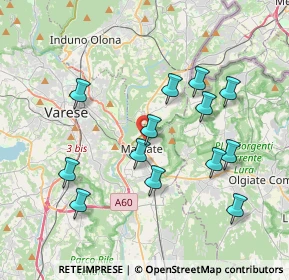 Mappa Via Emilio Macazzola, 21046 Malnate VA, Italia (3.70923)