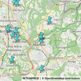 Mappa Via Emilio Macazzola, 21046 Malnate VA, Italia (2.86833)