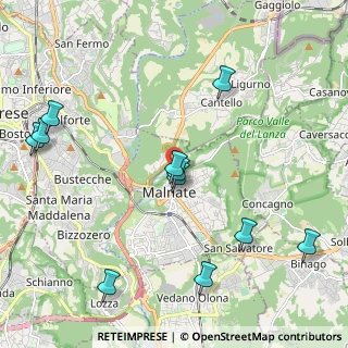 Mappa Via Emilio Macazzola, 21046 Malnate VA, Italia (2.40818)