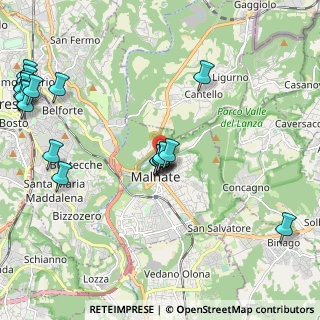 Mappa Via Emilio Macazzola, 21046 Malnate VA, Italia (2.6675)