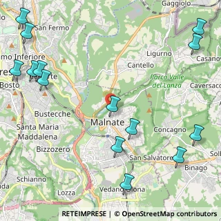 Mappa Via Emilio Macazzola, 21046 Malnate VA, Italia (3.11714)