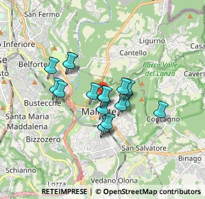 Mappa Via Emilio Macazzola, 21046 Malnate VA, Italia (1.22412)