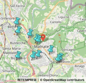 Mappa Via Emilio Macazzola, 21046 Malnate VA, Italia (1.86273)