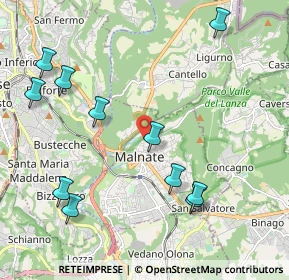 Mappa Via Emilio Macazzola, 21046 Malnate VA, Italia (2.38182)