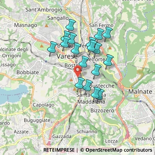 Mappa Via Carlo Goldoni, 21100 Varese VA, Italia (1.53556)