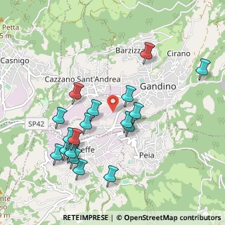 Mappa Via Cà Volpari, 24024 Gandino BG, Italia (1.00667)