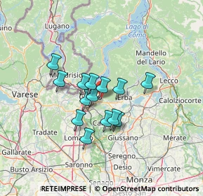 Mappa Via Monte Grappa, 22038 Tavernerio CO, Italia (9.505)