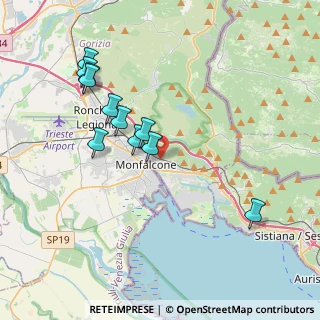 Mappa Piazzale della Stazione, 34074 Monfalcone GO, Italia (3.76545)