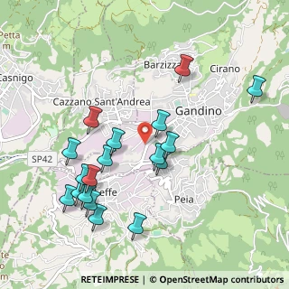 Mappa Via Provinciale, 24024 Peia BG, Italia (1.02667)