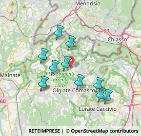 Mappa CAP, 22020 Faloppio CO, Italia (3.33)