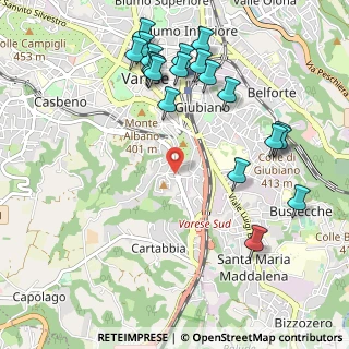 Mappa Via Orazio, 21100 Varese VA, Italia (1.183)
