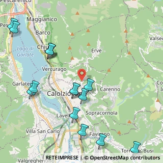 Mappa Via Erve, 23801 Calolziocorte LC, Italia (2.576)