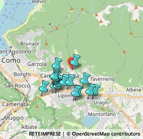 Mappa Via Monte Grappa, 22038 Tavernerio CO, Italia (1.40875)