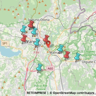 Mappa Via Ecologia, 21100 Varese VA, Italia (3.80455)