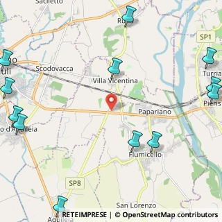 Mappa Via Guglielmo Marconi, 33100 Villa Vicentina UD, Italia (3.4025)