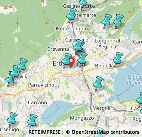 Mappa Via luigi cadorna, 22036 Erba CO, Italia (2.76556)