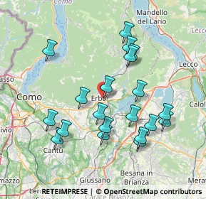 Mappa Via luigi cadorna, 22036 Erba CO, Italia (7.315)