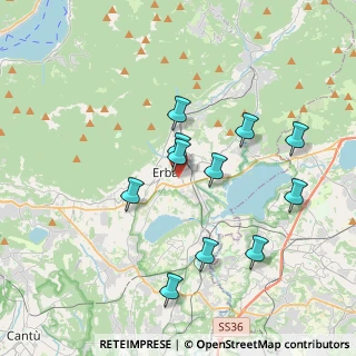 Mappa Via luigi cadorna, 22036 Erba CO, Italia (3.52)